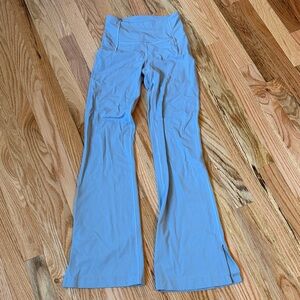 Lululemon High-Waist Light Blue Flared Yoga Pants